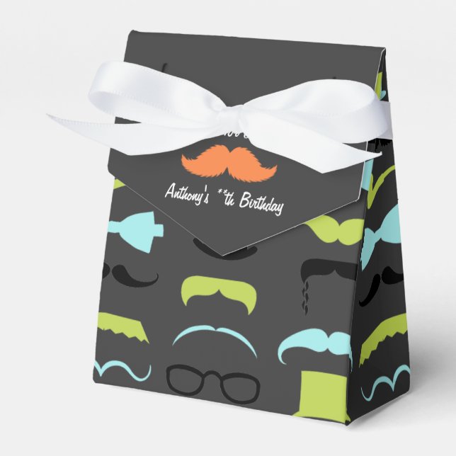 Ballotins Little Man Mustache fête d'anniversaire Personnali (Verso)