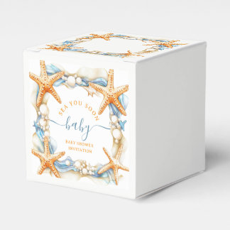 Ballotins Littoral chic Mer Bleue Bientôt Baby shower