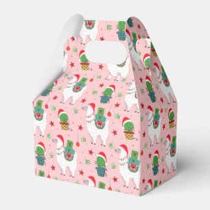 Ballotins Llamas et cactus Motif de Noël