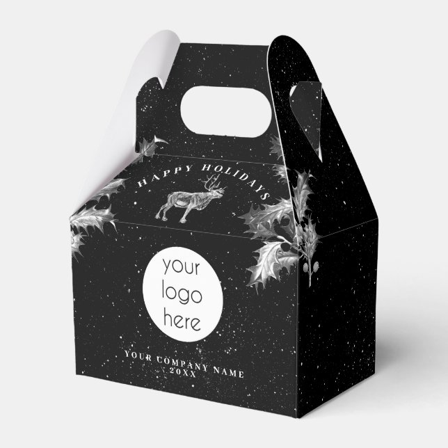 Ballotins Logo de vacances Rustique Noir et Blanc Noël Entre (Verso)