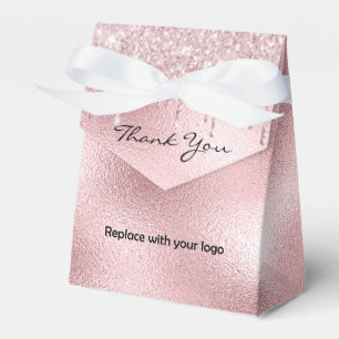 Ballotins Logo rose gold paillettes gouttes salon de beauté