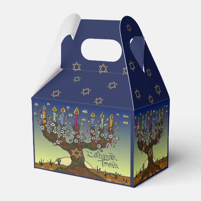 Ballotins L'shanah Tovah Arbre De Vie Menorah Ballotin (Arrière)