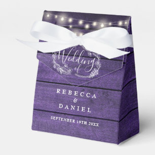 Ballotins Lumières Guirlande Florales Rustique Violet Bois M
