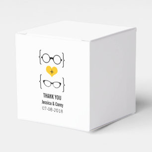 Ballotins Lunettes Geeky Jaune Mariage Favor Boxes