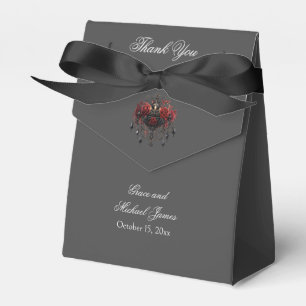 Ballotins Lustre gothique noir complexe avec roses