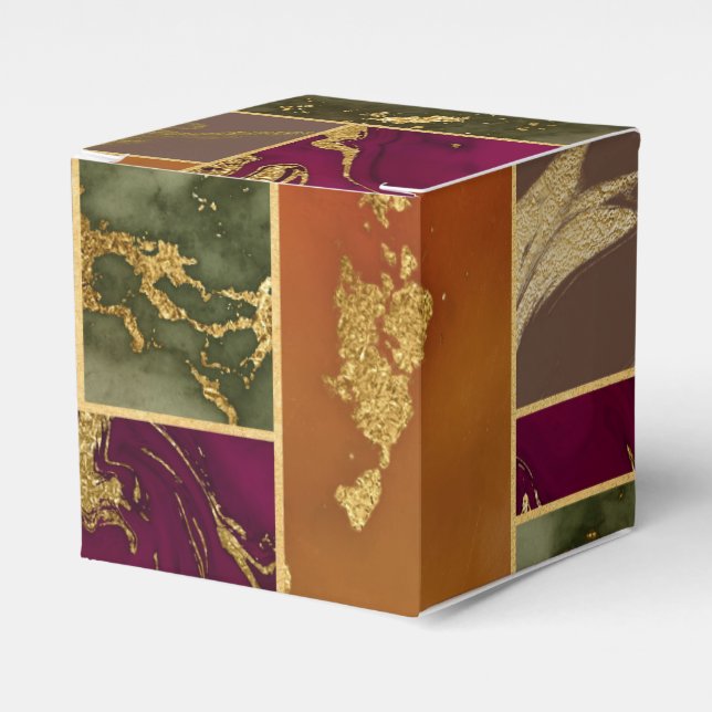 Ballotins Luxe d'automne | Joyau d'or géométrique Marbre de  (Verso)