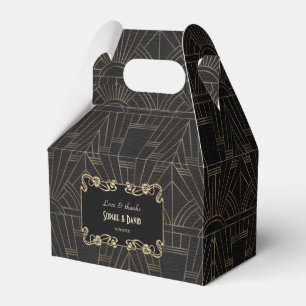 Ballotins Luxe Gold Black Floury Art Déco Mariage