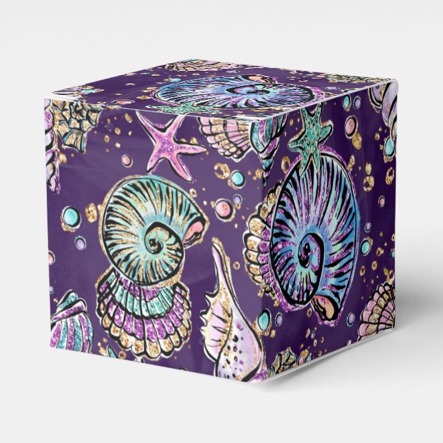 Ballotins Luxe violet sous-marine | Dark Pastel Gold Sea Lif (Verso)