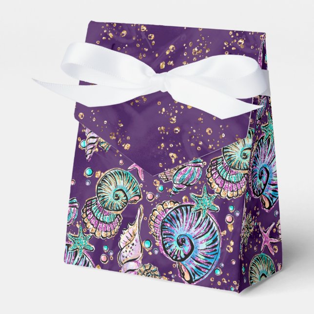 Ballotins Luxe violet sous-marine | Dark Pastel Gold Sea Lif (Verso)