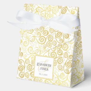 Ballotins Luxueux Chic Hiver Blanc Et Or Mariage