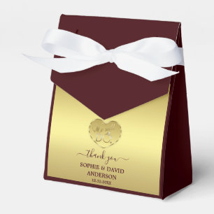 Ballotins Luxueux mariage or bordeaux profond Anniversaire