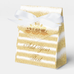Ballotins Luxueux Monogrammé Blanc Or Glitter Populaire