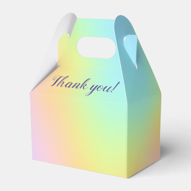Ballotins Magnifique Pastel Rainbow Wedding Favor Box (Verso)