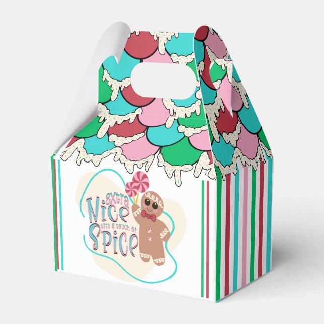 Ballotins Maison en pain d'épice Fête de Noël Favoriser boît (Verso)