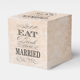 Ballotins Mangez Boire et être marié Mariage Favor Box