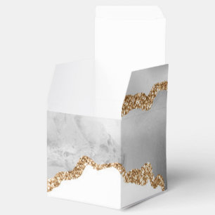 Ballotins Marbre blanc gris Agate Parties scintillant dorée 