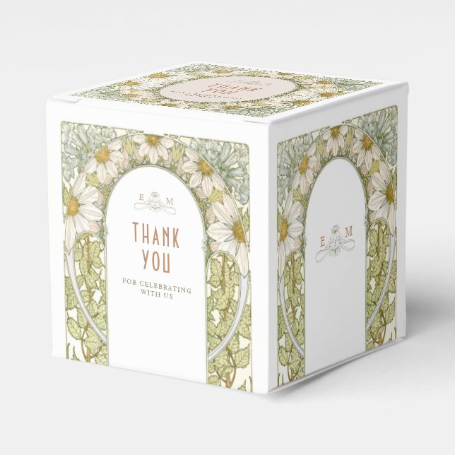 Ballotins Marguerite Daisy Delicate Art Nouveau Mucha (Verso)
