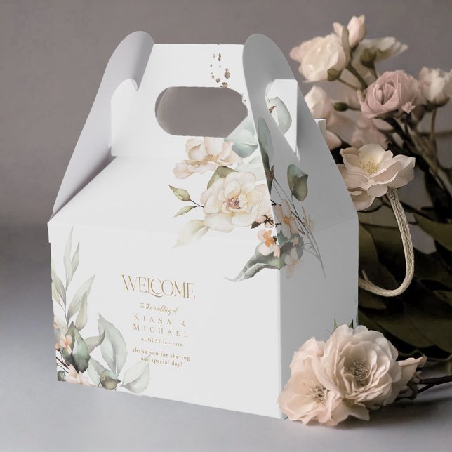 Ballotins Mariage à l'aquarelle florale Pearl Blush ID989 (Créateur téléchargé)