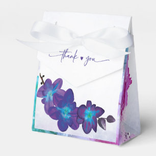 Ballotins Mariage à l'orchidée violette et bleue 