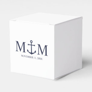 Ballotins Mariage Ancre bleu marine