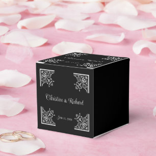 Ballotins Mariage audacieux noir et blanc vintage