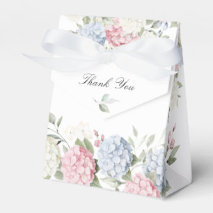 Ballotins Mariage aux Hortensias Poussiéreux Bleu et Rose Fl