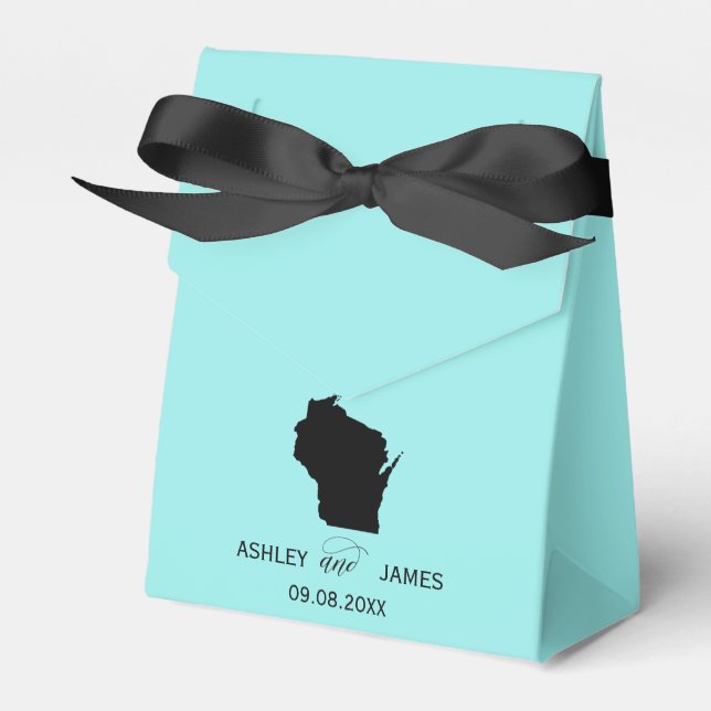 Ballotins Mariage Bienvenue au Wisconsin Ballotin avec carte (Verso)