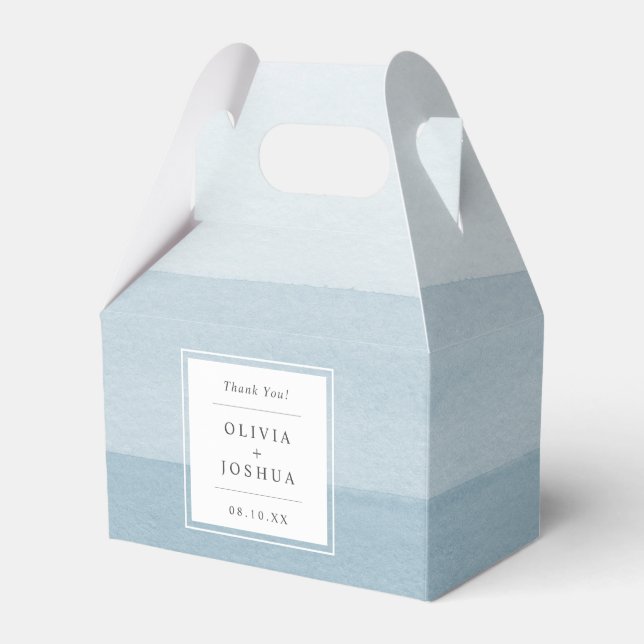 Ballotins Mariage bleu moderne (Verso)