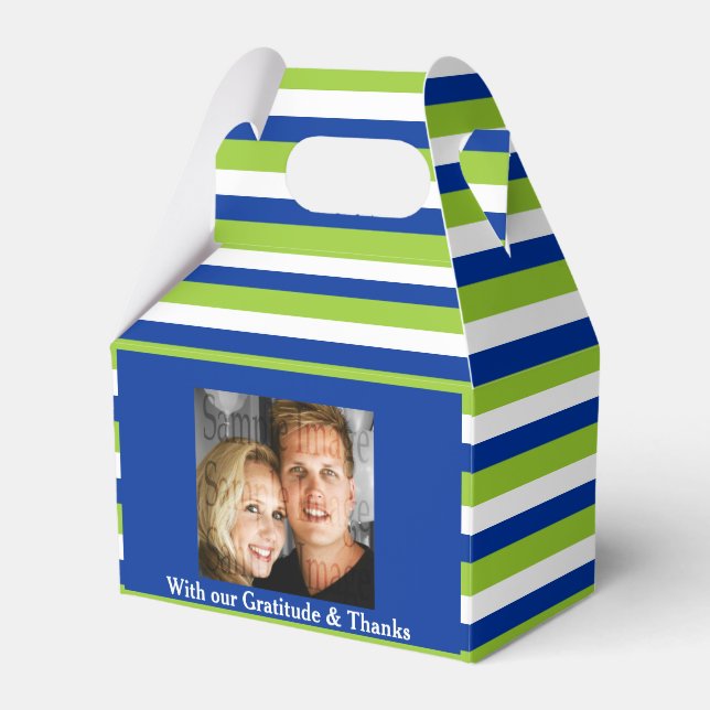 Ballotins Mariage bleu vert PHOTO 2 (Verso)