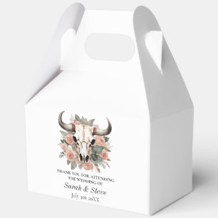 Ballotins Mariage Bohème Occidental Crâne Floral de Cowboy S