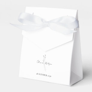 Ballotins Mariage Botanique Élégant Minimaliste Blanc