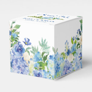 Ballotins Mariage cadeau bleu clair Hydrangeas verdure Flora