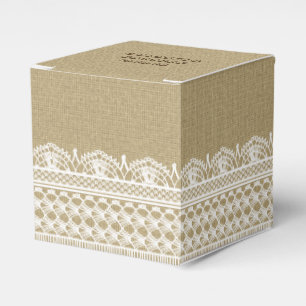 Ballotins Mariage campagnard de dentelle de Burlap rustique