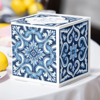 Mariage carrelage méditerranéen bleu ballotin