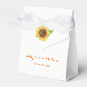 Ballotins Mariage d'aquarelle de tournesol