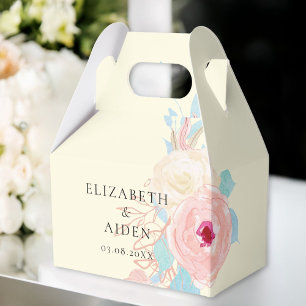 Ballotins Mariage d'aquarelle florale Pastel