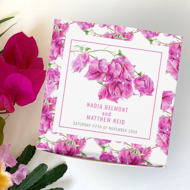 Ballotins Mariage d'aquarelle rose bougainvillier (Créateur téléchargé)