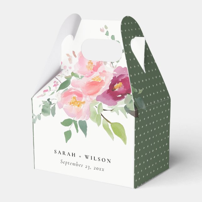 Ballotins Mariage d'aquarelle Rose rose-bleu (Verso)