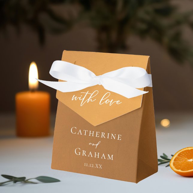 Ballotins Mariage de automne rustique Gradient Or Simple (Créateur téléchargé)