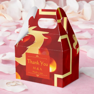 Ballotins Mariage de dragon rouge et d'or Gable Ballotin
