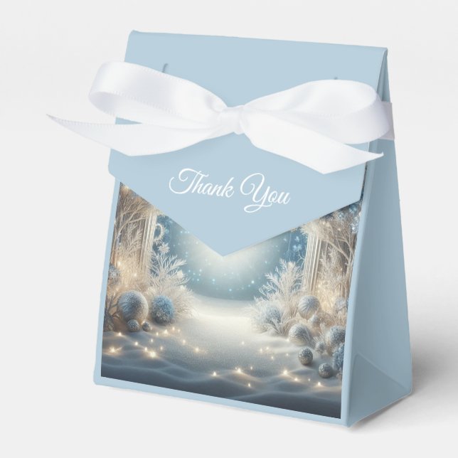 Ballotins Mariage de forêt de neige rayonnante (Verso)