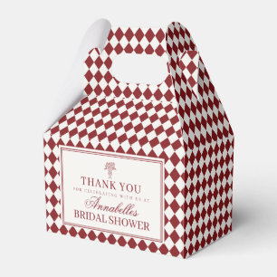 Ballotins Mariage de la Saint-Valentin en Rouge et Damier