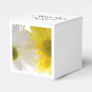 Ballotins Mariage de marguerites jaune et blanc