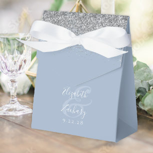 Ballotins Mariage de Parties scintillant moderne Dusty Blue