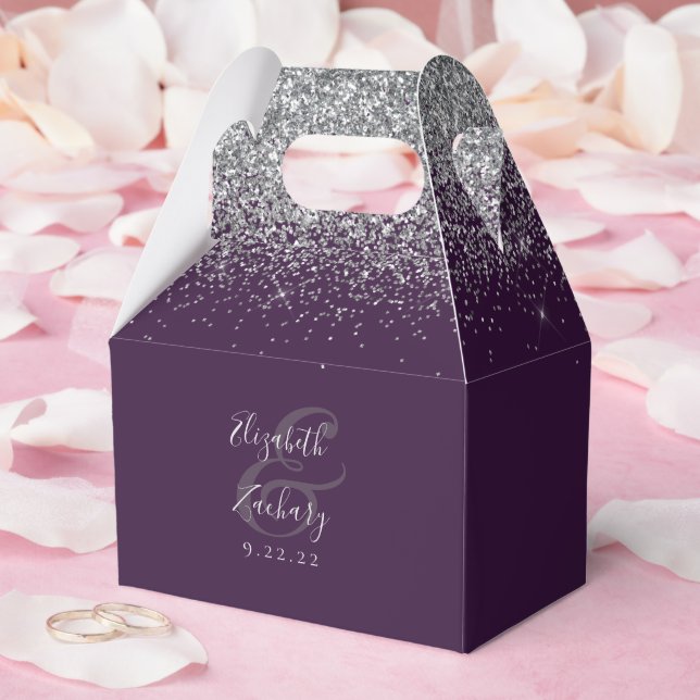 Ballotins Mariage de Parties scintillant moderne violet en a (Mariage)