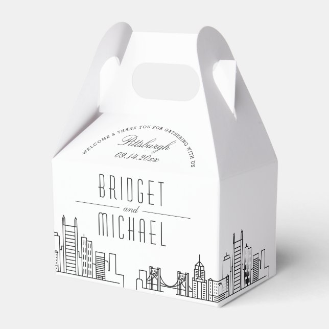 Ballotins Mariage de Pittsburgh | Ville Skyline (Verso)