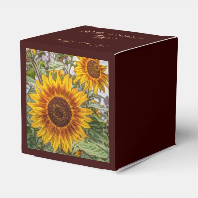 Ballotins mariage de tournesol jaune du pays occidental (Arrière)