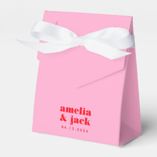 Ballotins Mariage de typographie simple et rose vif et rouge