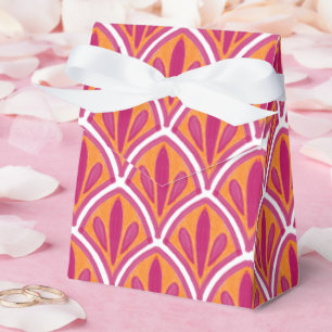 Ballotins Mariage de ventilateur rose et orange brillant