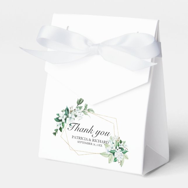 Ballotins Mariage de verdure fleurie géométrique (Verso)